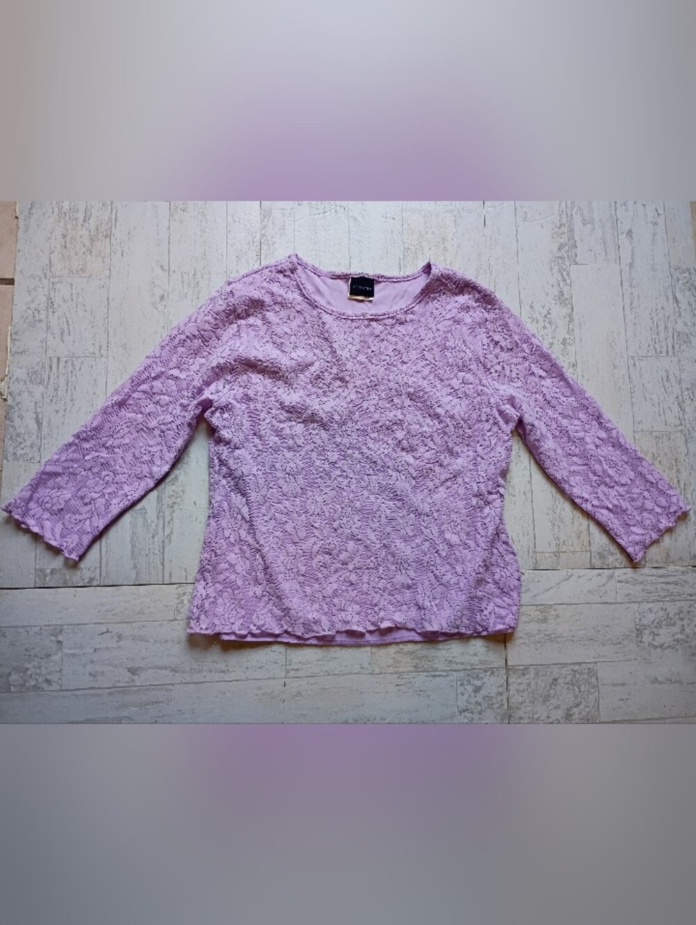 Fairycore Lilac Lace Long Sleeve Top Sz S/M
